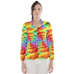 Psychedelic Rainbow Spiral Wind Breaker (Women)