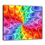 Psychedelic Rainbow Spiral Canvas 24  x 20  (Stretched)