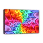 Psychedelic Rainbow Spiral Deluxe Canvas 18  x 12  (Stretched)