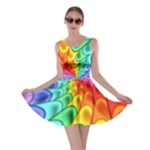 Psychedelic Rainbow Spiral Skater Dress