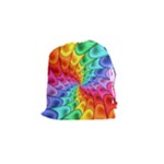 Psychedelic Rainbow Spiral Drawstring Pouch (Small)