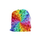 Psychedelic Rainbow Spiral Drawstring Pouch (Medium)