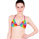 Psychedelic Rainbow Spiral Bikini Top