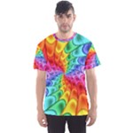 Psychedelic Rainbow Spiral Men s Sport Mesh Tee