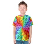 Psychedelic Rainbow Spiral Kid s Cotton Tee