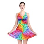 Psychedelic Rainbow Spiral Reversible Skater Dress