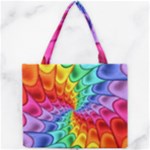 Psychedelic Rainbow Spiral Mini Tote Bag