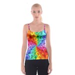 Psychedelic Rainbow Spiral Spaghetti Strap Top