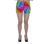 Psychedelic Rainbow Spiral Skinny Shorts