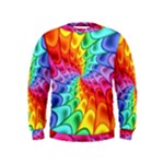 Psychedelic Rainbow Spiral Kids  Sweatshirt