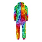 Psychedelic Rainbow Spiral Hooded Jumpsuit (Kids)