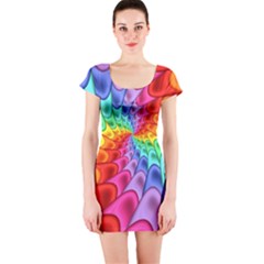 Short Sleeve Bodycon Dress Front