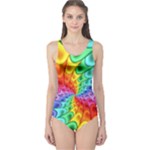 Psychedelic Rainbow Spiral One Piece Swimsuit