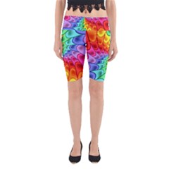 Psychedelic Rainbow Spiral Yoga Cropped Leggings from ArtsNow.com