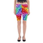 Psychedelic Rainbow Spiral Yoga Cropped Leggings