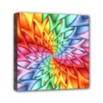 Psychedelic Rainbow Spiral Mini Canvas 6  x 6  (Stretched)