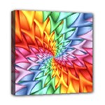 Psychedelic Rainbow Spiral Mini Canvas 8  x 8  (Stretched)