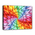 Psychedelic Rainbow Spiral Canvas 14  x 11  (Stretched)