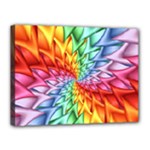 Psychedelic Rainbow Spiral Canvas 16  x 12  (Stretched)