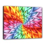 Psychedelic Rainbow Spiral Canvas 20  x 16  (Stretched)