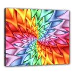 Psychedelic Rainbow Spiral Canvas 24  x 20  (Stretched)