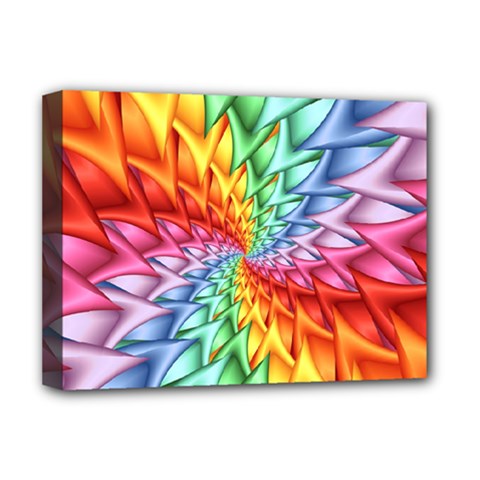 Psychedelic Rainbow Spiral Deluxe Canvas 16  x 12  (Stretched)  from ArtsNow.com