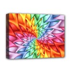 Psychedelic Rainbow Spiral Deluxe Canvas 16  x 12  (Stretched) 