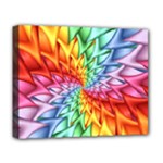 Psychedelic Rainbow Spiral Deluxe Canvas 20  x 16  (Stretched)