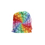 Psychedelic Rainbow Spiral Drawstring Pouch (Small)