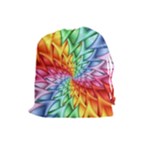 Psychedelic Rainbow Spiral Drawstring Pouch (Large)