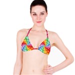 Psychedelic Rainbow Spiral Bikini Top