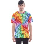 Psychedelic Rainbow Spiral Men s Sport Mesh Tee