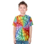 Psychedelic Rainbow Spiral Kid s Cotton Tee