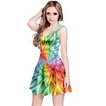 Psychedelic Rainbow Spiral Reversible Sleeveless Dress