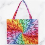 Psychedelic Rainbow Spiral Mini Tote Bag