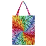 Psychedelic Rainbow Spiral Classic Tote Bag