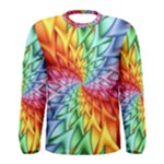 Psychedelic Rainbow Spiral Men s Long Sleeve Tee