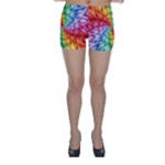 Psychedelic Rainbow Spiral Skinny Shorts