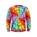 Psychedelic Rainbow Spiral Kids  Sweatshirt