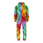 Psychedelic Rainbow Spiral Hooded Jumpsuit (Kids)