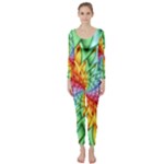 Psychedelic Rainbow Spiral Long Sleeve Catsuit