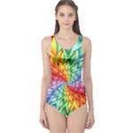 Psychedelic Rainbow Spiral One Piece Swimsuit