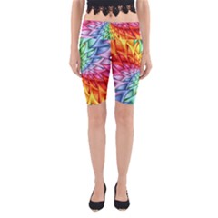 Psychedelic Rainbow Spiral Yoga Cropped Leggings from ArtsNow.com