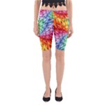 Psychedelic Rainbow Spiral Yoga Cropped Leggings