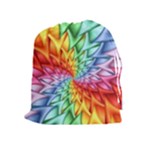 Psychedelic Rainbow Spiral Drawstring Pouch (XL)