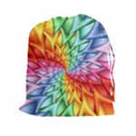 Psychedelic Rainbow Spiral Drawstring Pouch (XXL)