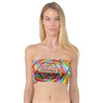 Psychedelic Rainbow Spiral Bandeau Top