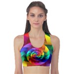 Psychedelic Rainbow Spiral  Sports Bra