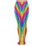 Psychedelic Rainbow Glitter Stripes Tights