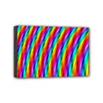 Psychedelic Rainbow Glitter Stripes Mini Canvas 6  x 4  (Stretched)